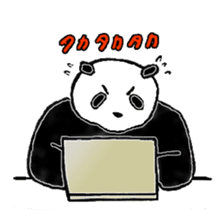 Panda to blend into human life sticker #13413238