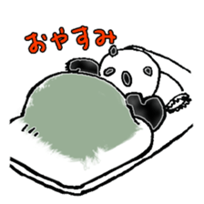 Panda to blend into human life sticker #13413242