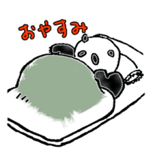 Panda to blend into human life sticker #13413242