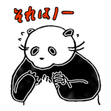 Panda to blend into human life sticker #13413244