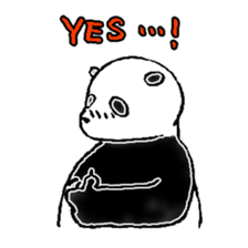 Panda to blend into human life sticker #13413245