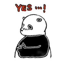 Panda to blend into human life sticker #13413245