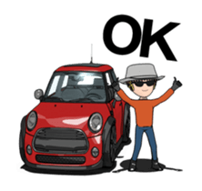 New car in the mini size nimation sticker #13414118