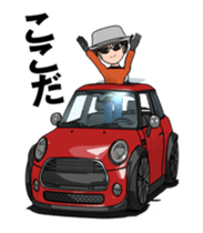 New car in the mini size nimation sticker #13414124