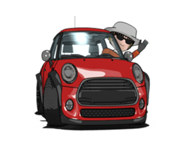 New car in the mini size nimation sticker #13414126