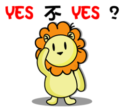 BEN lion daily languages sticker #13415959