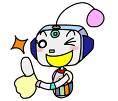 colorful robot 4 sticker #13416175