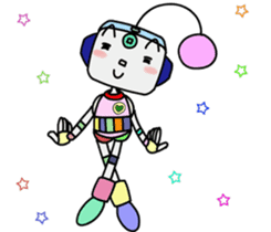 colorful robot 4 sticker #13416176