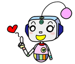 colorful robot 4 sticker #13416178