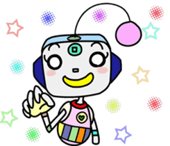 colorful robot 4 sticker #13416179