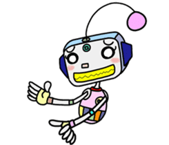 colorful robot 4 sticker #13416180