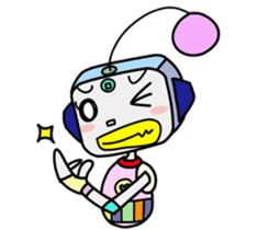 colorful robot 4 sticker #13416181