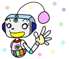 colorful robot 4 sticker #13416182
