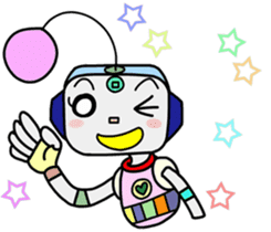 colorful robot 4 sticker #13416184