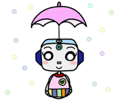 colorful robot 4 sticker #13416186