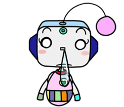 colorful robot 4 sticker #13416187
