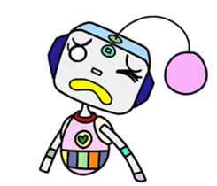 colorful robot 4 sticker #13416188