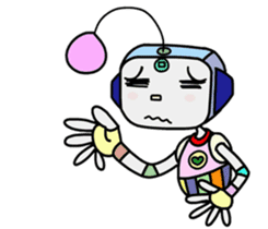 colorful robot 4 sticker #13416189
