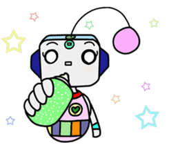 colorful robot 4 sticker #13416190