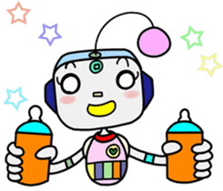colorful robot 4 sticker #13416191