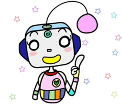 colorful robot 4 sticker #13416192