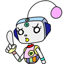 colorful robot 4 sticker #13416193