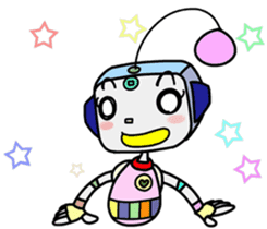 colorful robot 4 sticker #13416194
