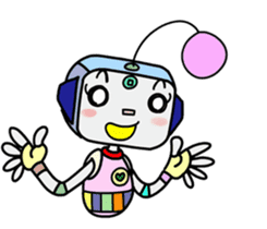 colorful robot 4 sticker #13416195