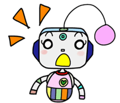 colorful robot 4 sticker #13416196