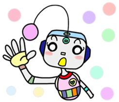 colorful robot 4 sticker #13416197