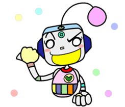 colorful robot 4 sticker #13416198