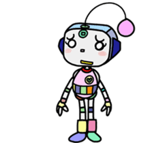 colorful robot 4 sticker #13416200