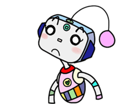 colorful robot 4 sticker #13416202