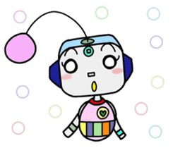 colorful robot 4 sticker #13416203