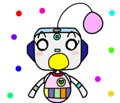 colorful robot 4 sticker #13416204