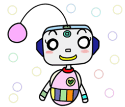 colorful robot 4 sticker #13416205