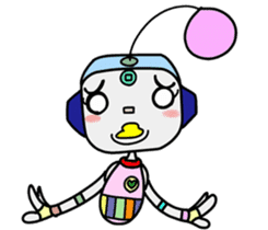 colorful robot 4 sticker #13416206