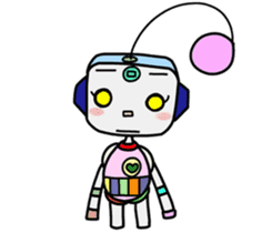 colorful robot 4 sticker #13416207