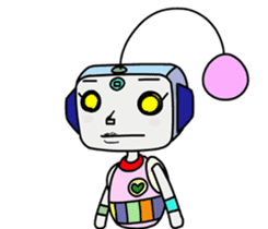 colorful robot 4 sticker #13416209