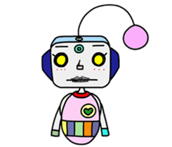 colorful robot 4 sticker #13416210