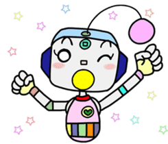 colorful robot 4 sticker #13416211