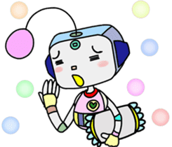 colorful robot 4 sticker #13416212