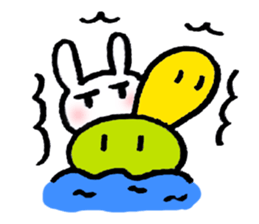 turtle and rabbit sticker #13416283