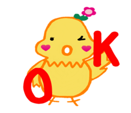 Sticker of HANAPI of bird sticker #13417150