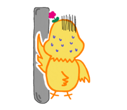 Sticker of HANAPI of bird sticker #13417177