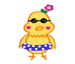 Sticker of HANAPI of bird sticker #13417187