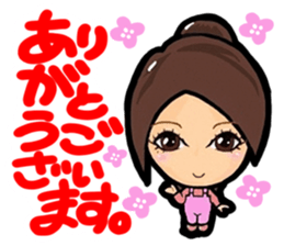 Cute girl (cherry tree) sticker #13418695