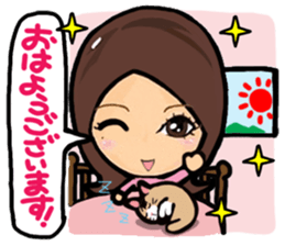 Cute girl (cherry tree) sticker #13418698