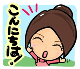 Cute girl (cherry tree) sticker #13418699
