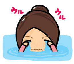 Cute girl (cherry tree) sticker #13418714